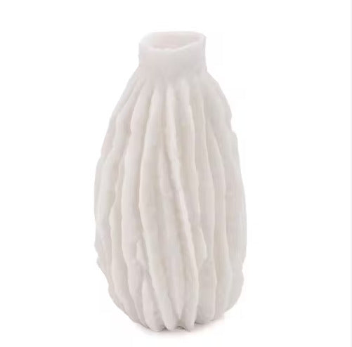 Modern Stone-Style Floral Vase for Home Décor