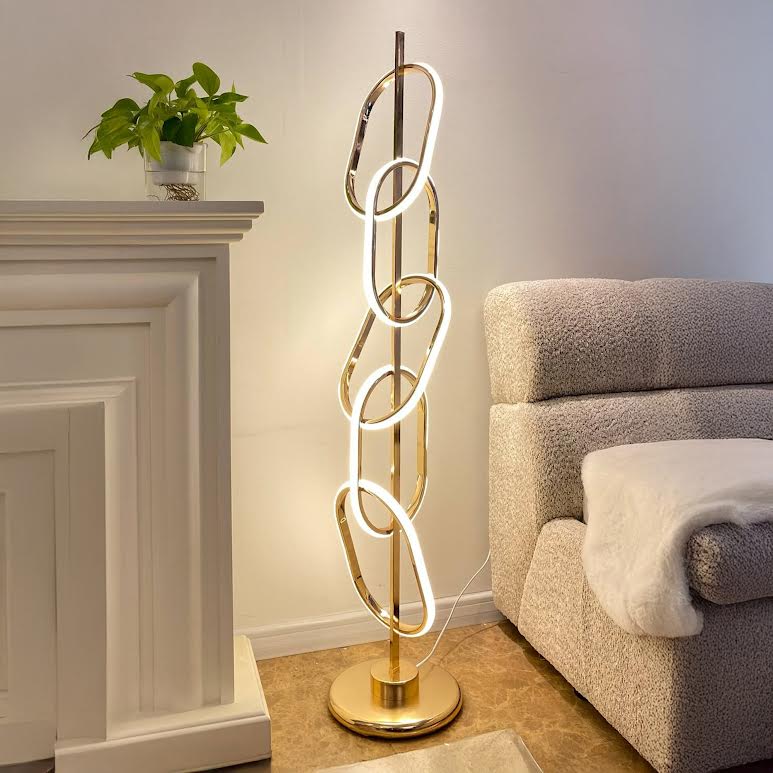 Sculptural Gold Accent Lighting