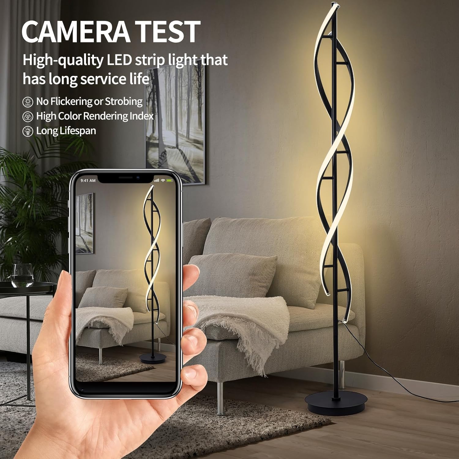 Sculptural Twist Design Accent Lighting for Living Room