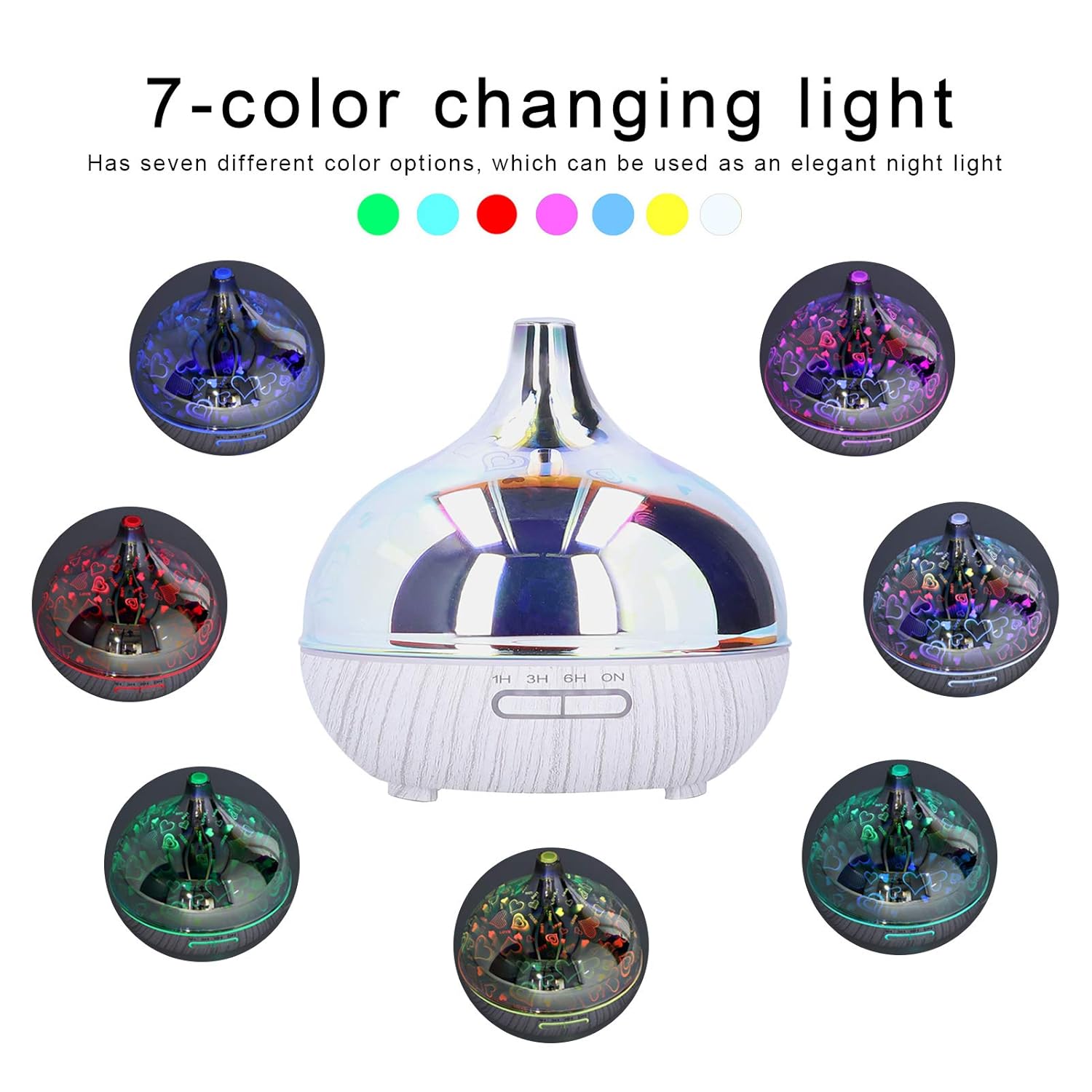 Ultrasonic Essential Oil Humidifier Lamp
