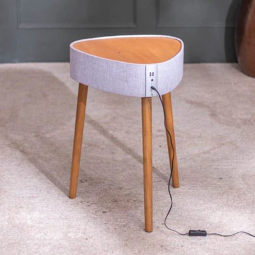 Fabric Shade Wooden Legs Accent Lighting