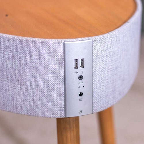 Fabric Shade Wooden Legs Accent Lighting