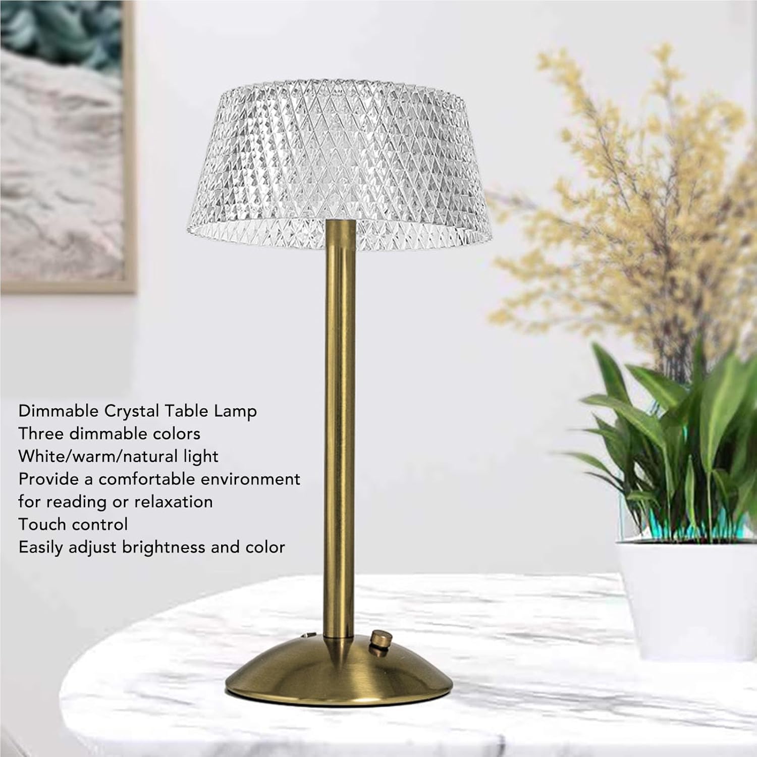 Elegant Gold Accent Bedside & Living Room Light