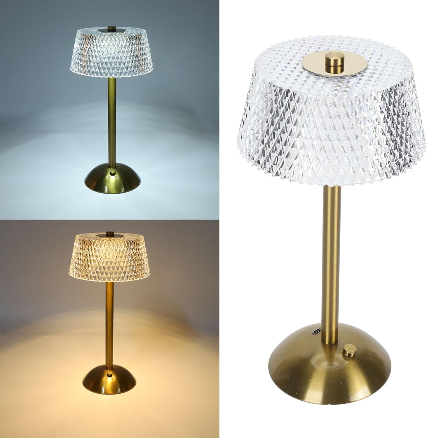 Elegant Gold Accent Bedside & Living Room Light