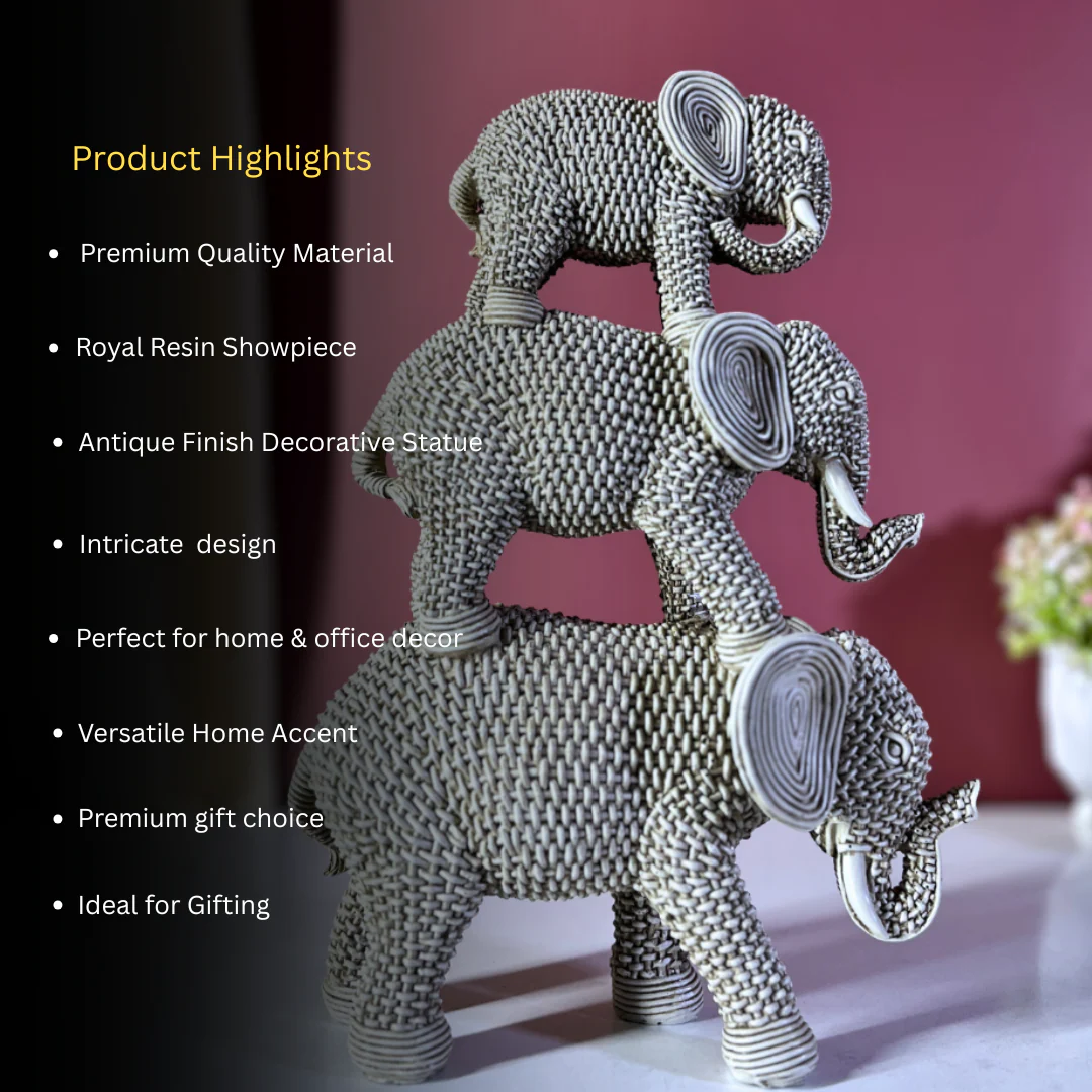 Symbolic Family Elephant Décor for Home & Office
