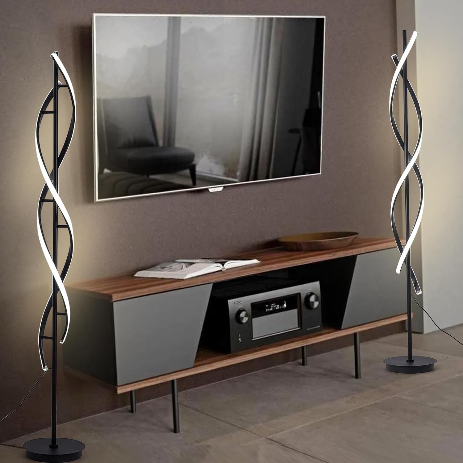 Sculptural Twist Design Accent Lighting for Living Room