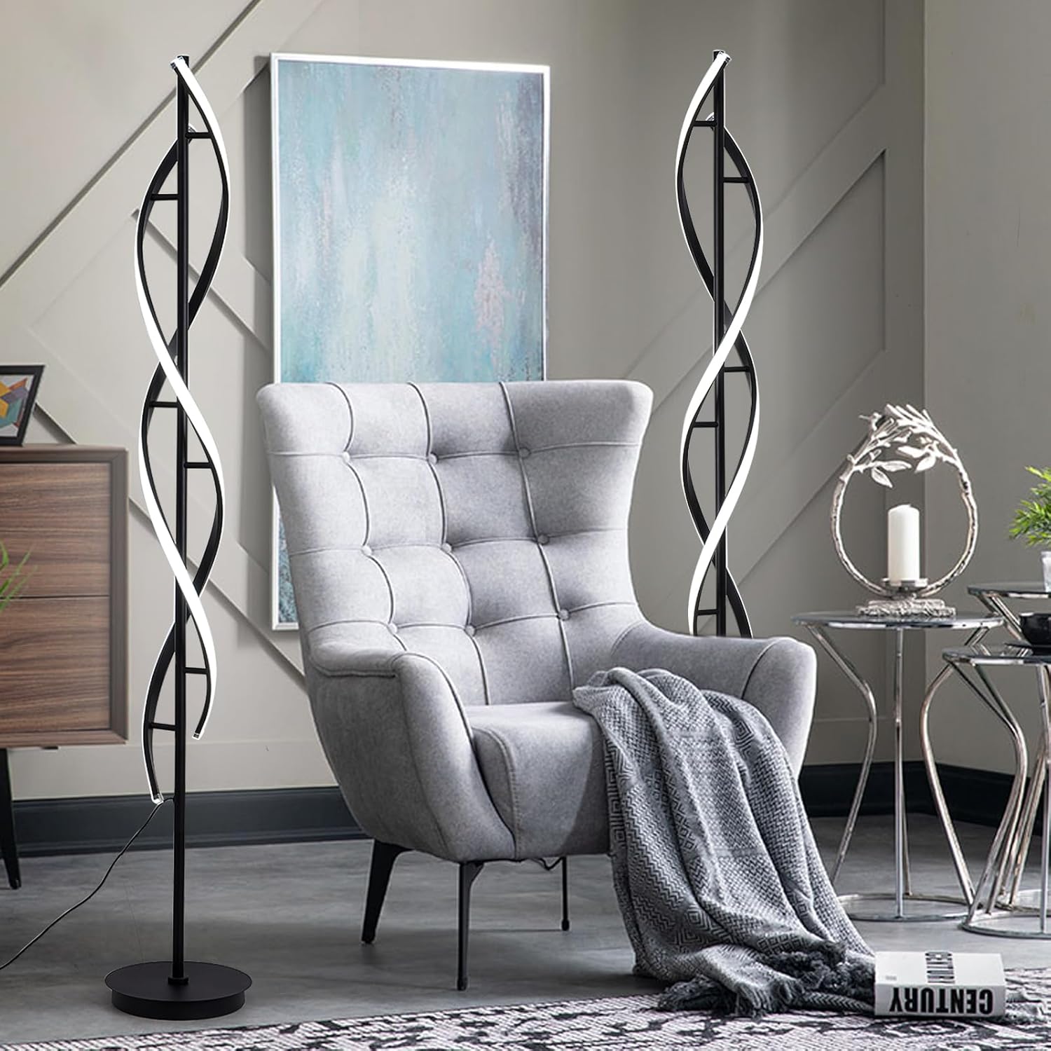 Sculptural Twist Design Accent Lighting for Living Room