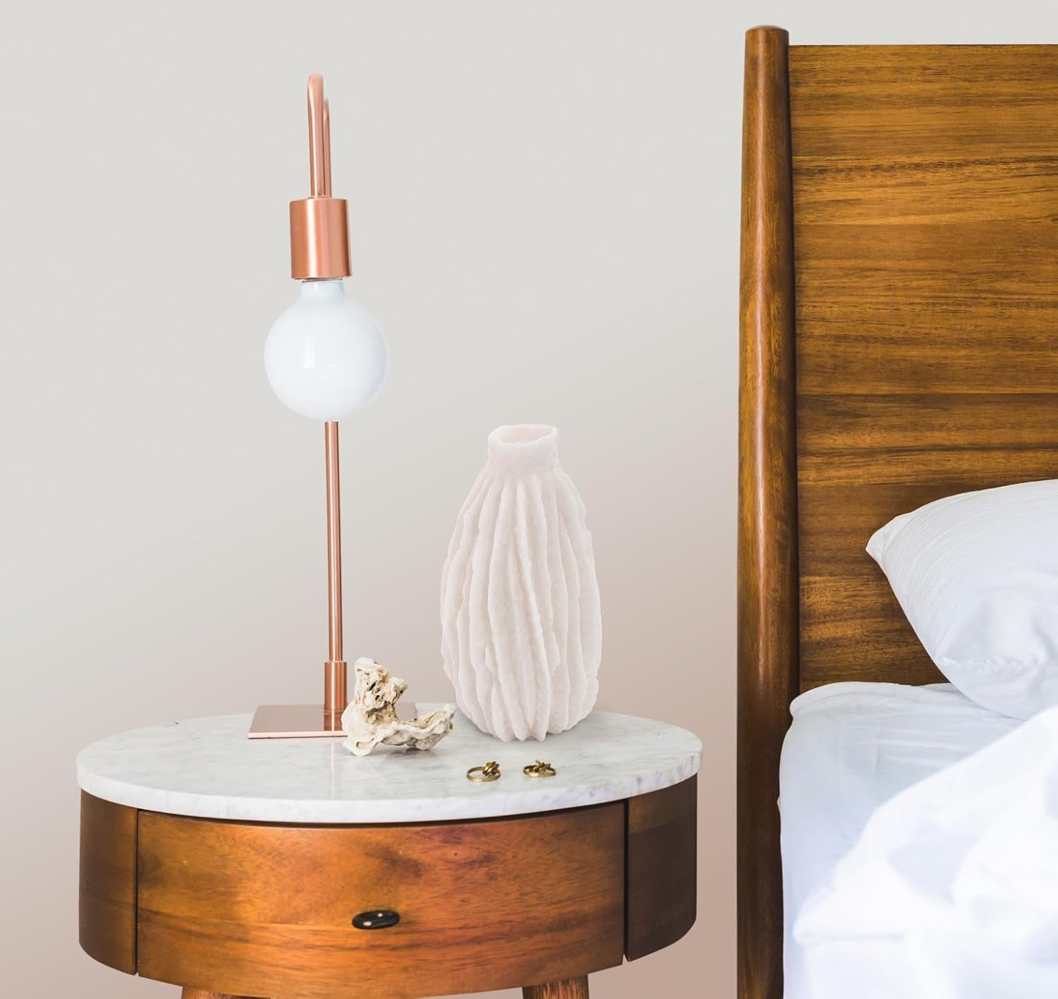 Modern Stone-Style Floral Vase for Home Décor