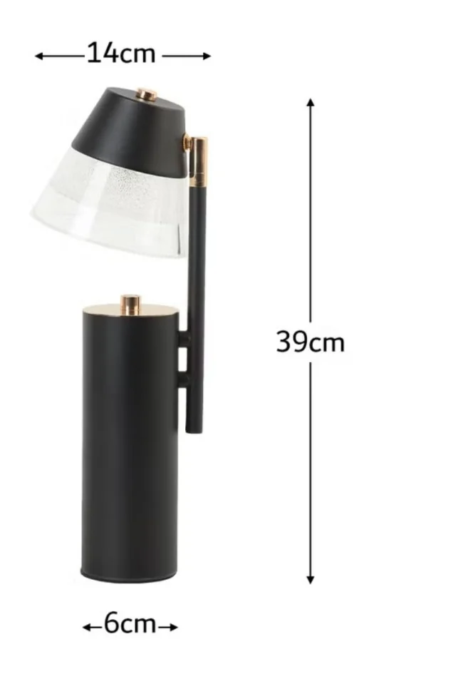 Minimalist Black Desk & Bedside Light